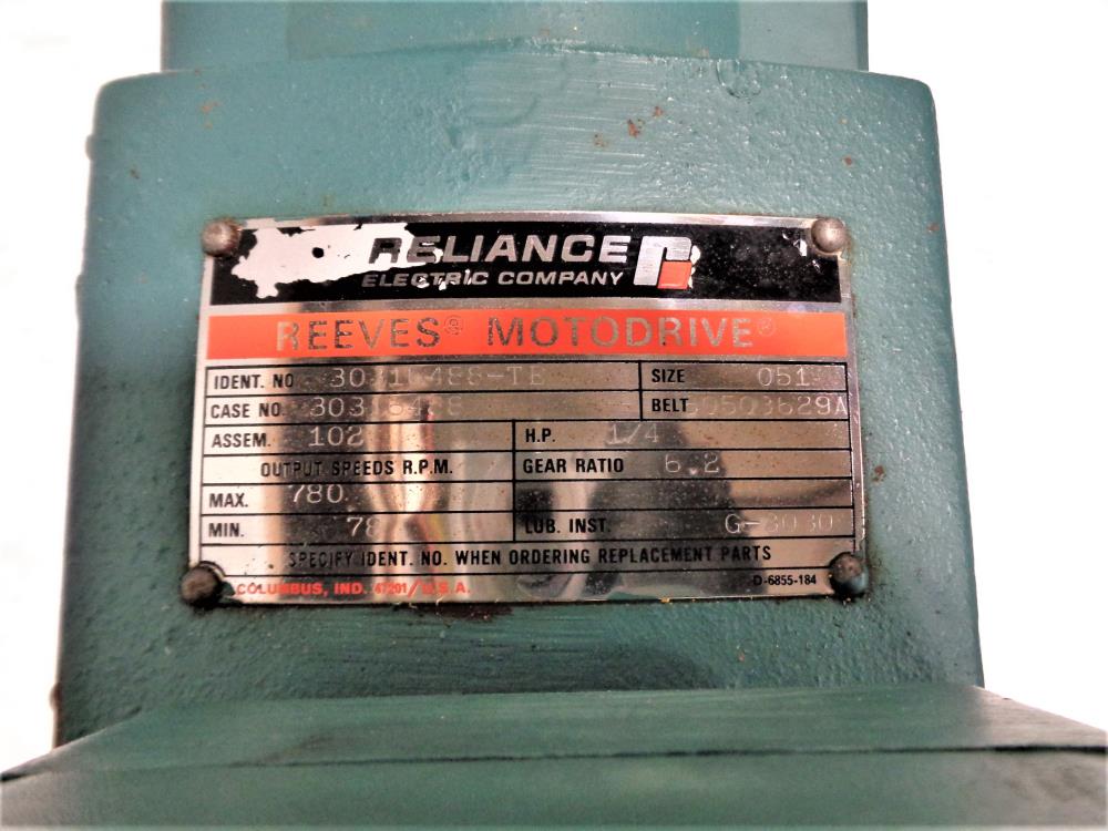 Reliance Electric Reeves MotoDrive 30325952-YF with 1/4HP Motor